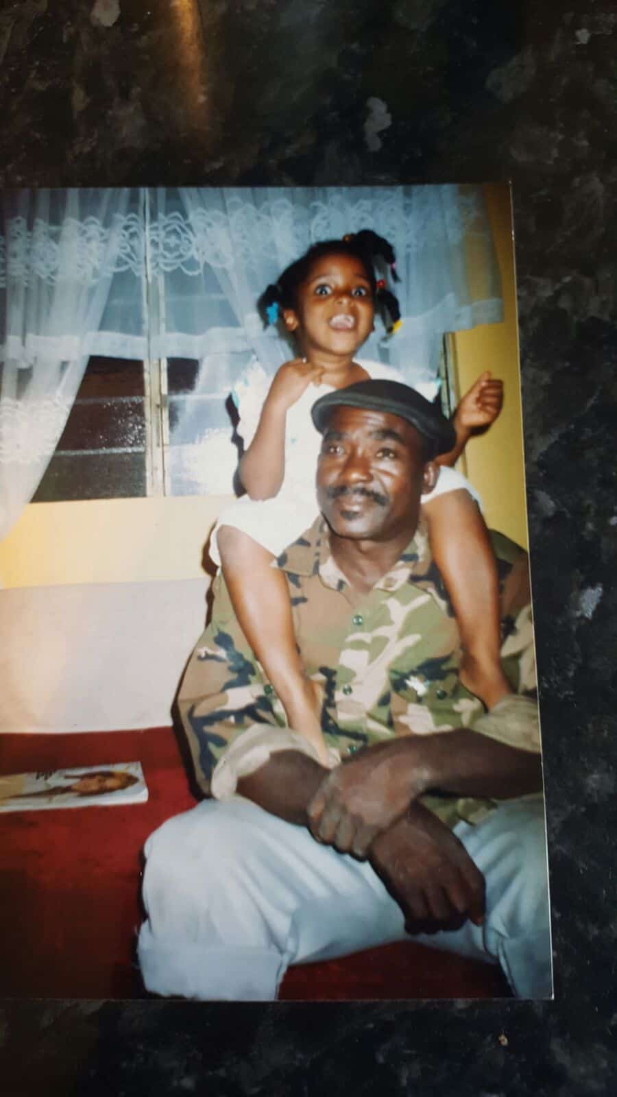 Serena as a little girl with her father