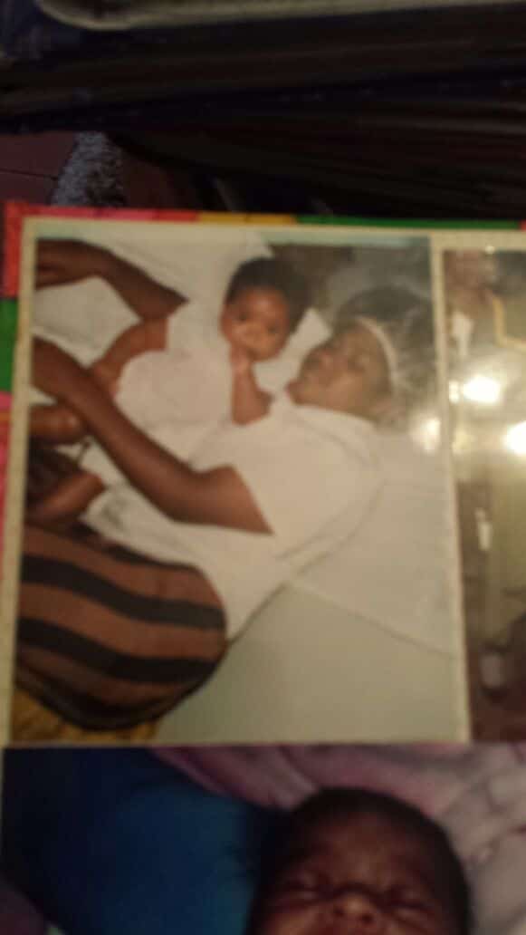 Serena as a baby with her mother