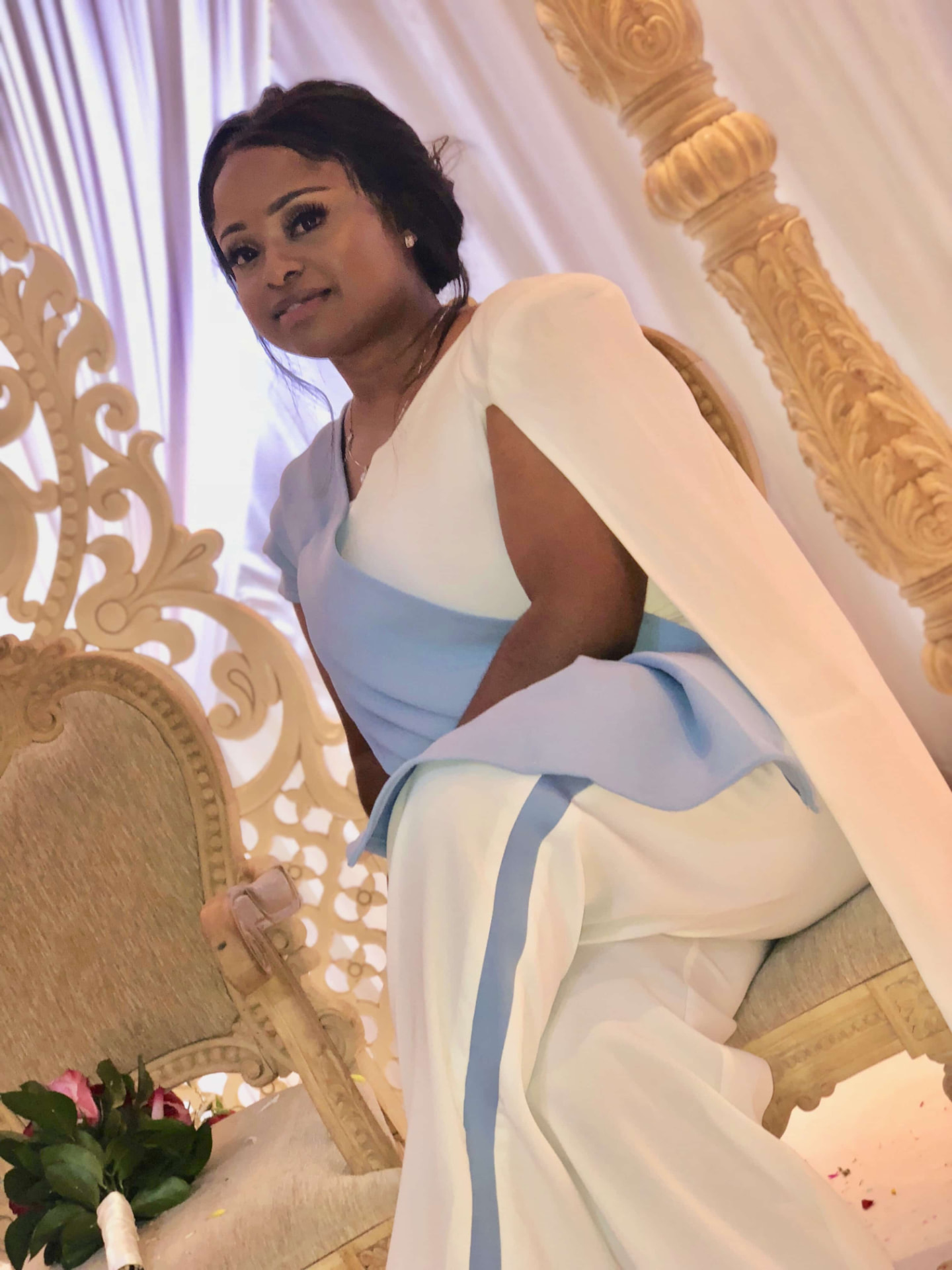 Serena seated at a special celebration